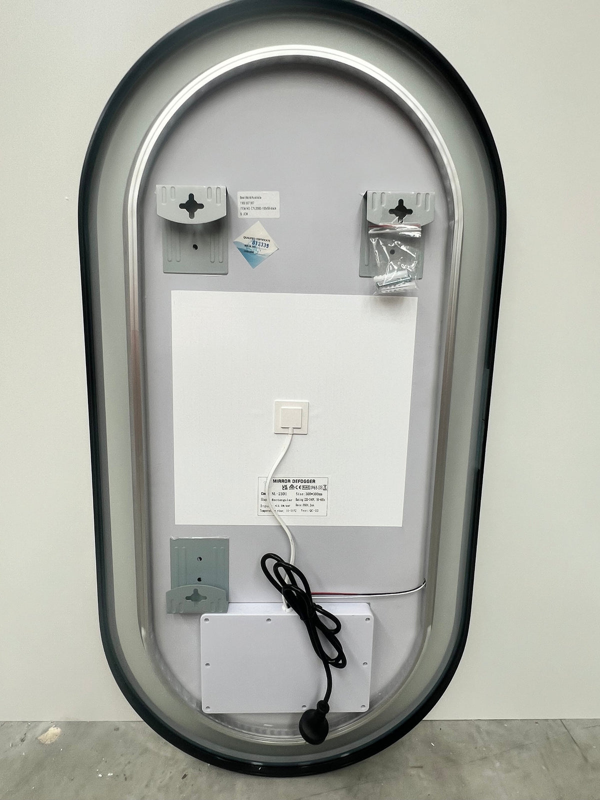 Marley Oval LED Bathroom Frosted Edge Mirror