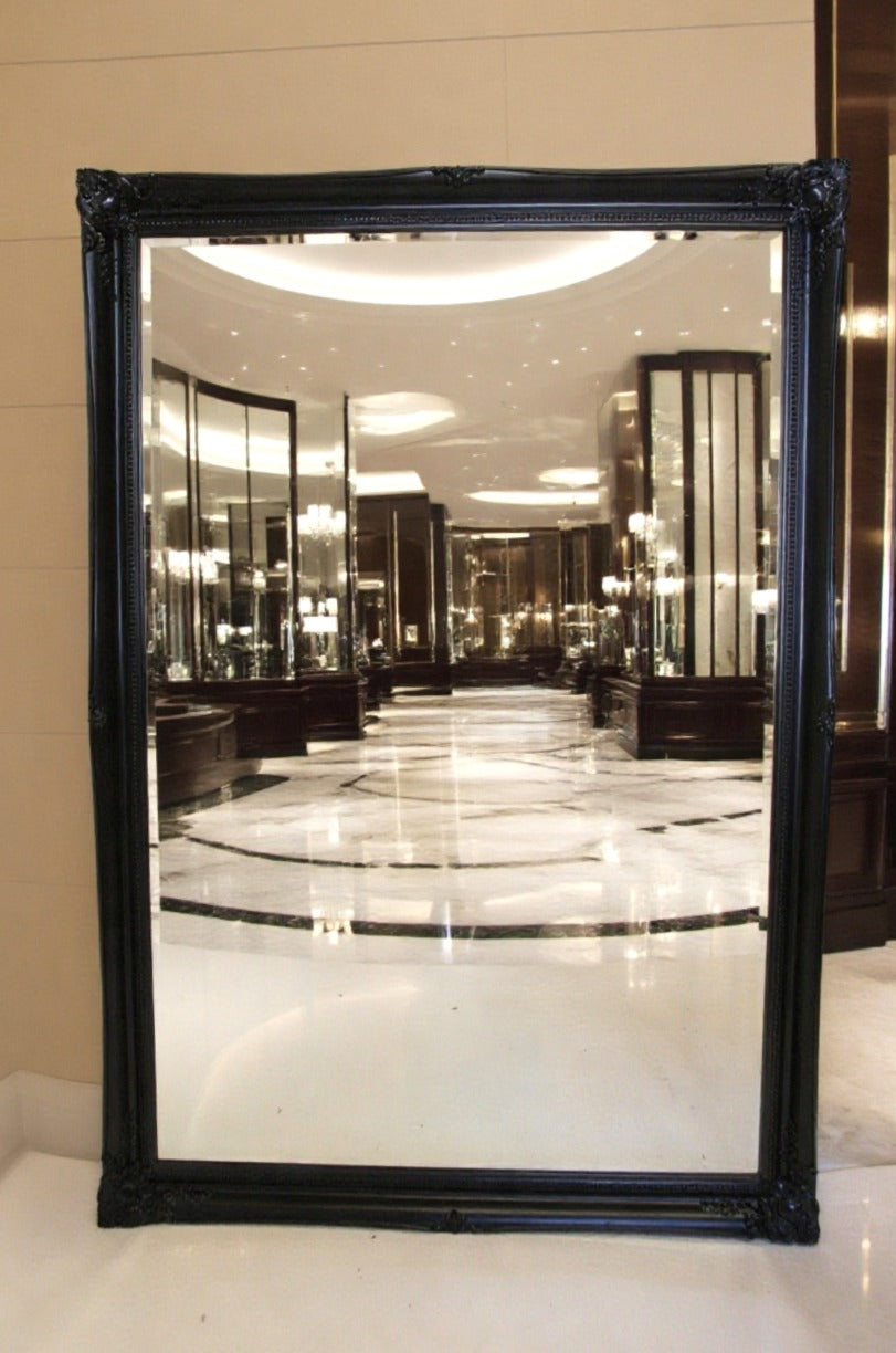 Valencia Ornate Mirror Black