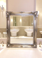 Valencia Ornate Mirror Antique Silver