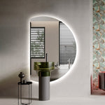 Alexander Moon Shaped Frameless Left Cut Backlit LED Mirror 77cm x 110cm