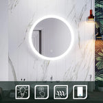 Elegant Showers Round Bathroom LED Mirror