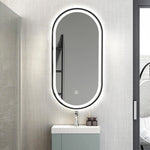 Marley Oval LED Bathroom Frosted Edge Mirror
