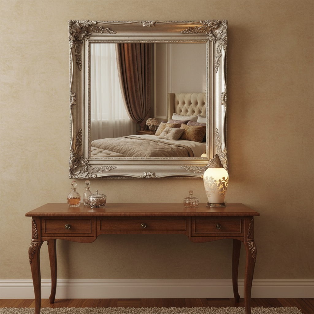 Amelie Ornate Mirror Champagne