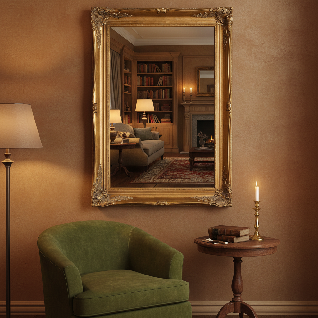 Amelie Ornate Mirror Antique Gold