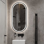 Marley Oval LED Bathroom Frosted Edge Mirror