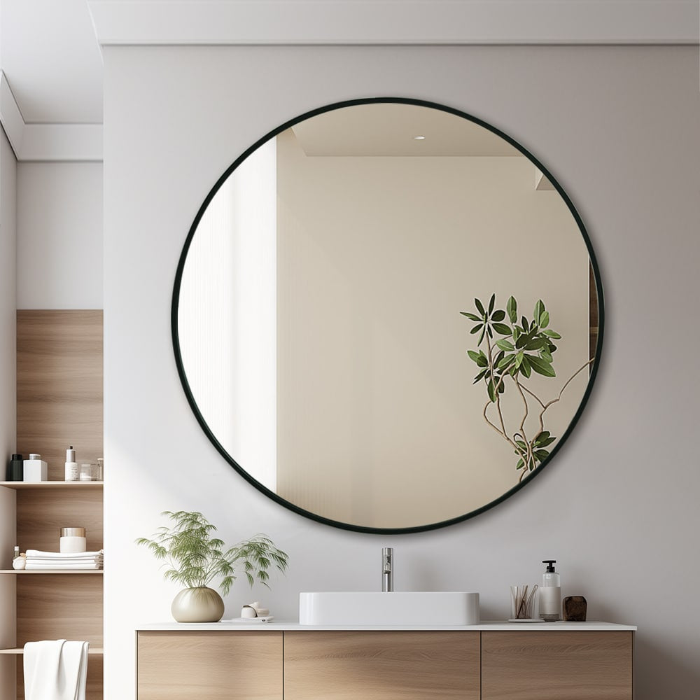 Harriet Modern Round Wall Mirror 100cm