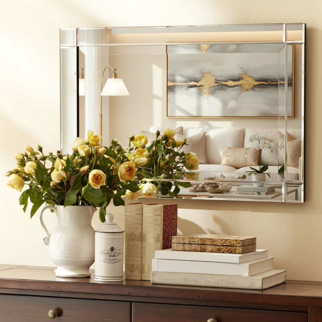 Alina Modern Frameless Wall Mirror