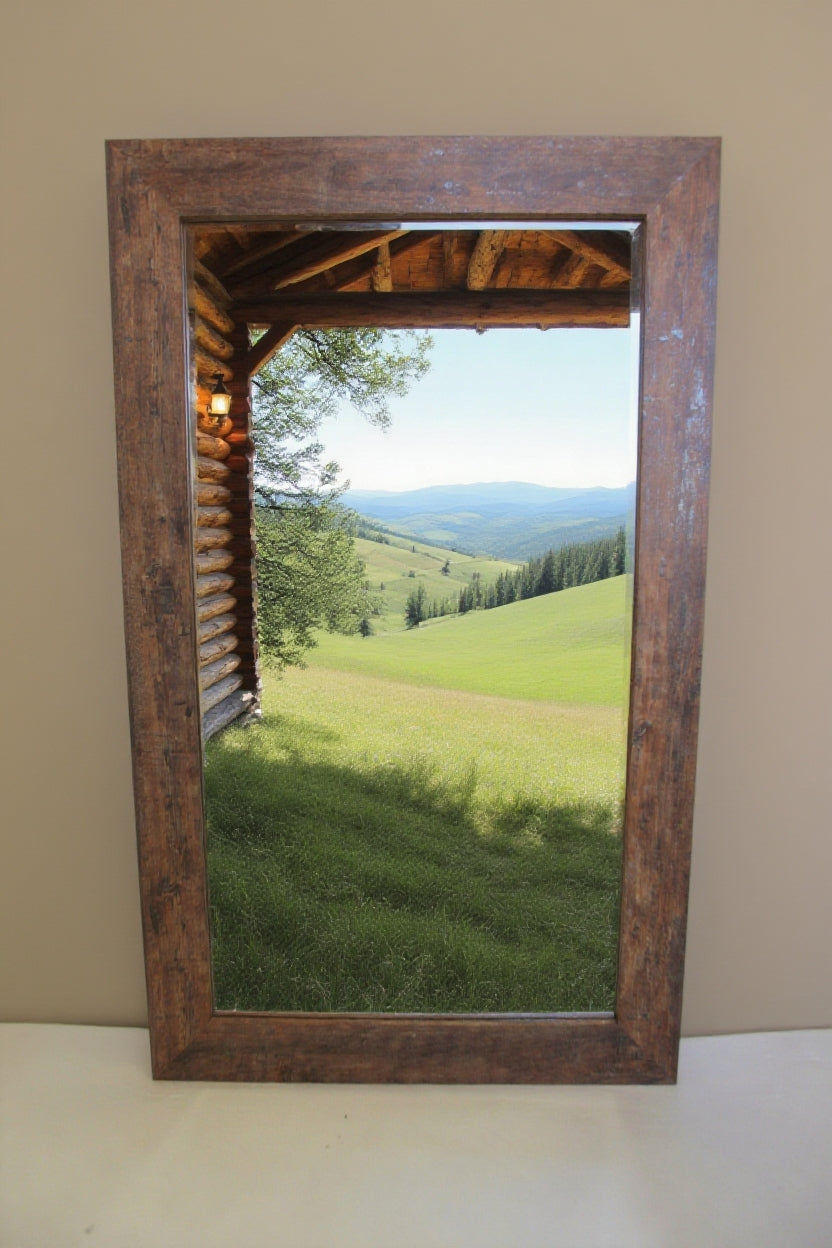 Harrison Colonial Mirror Dark Wood