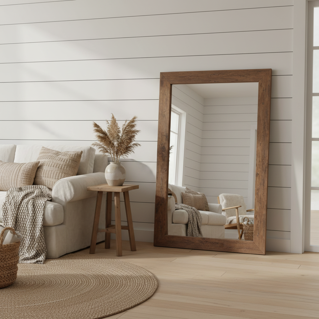 Harrison Colonial Mirror Dark Wood
