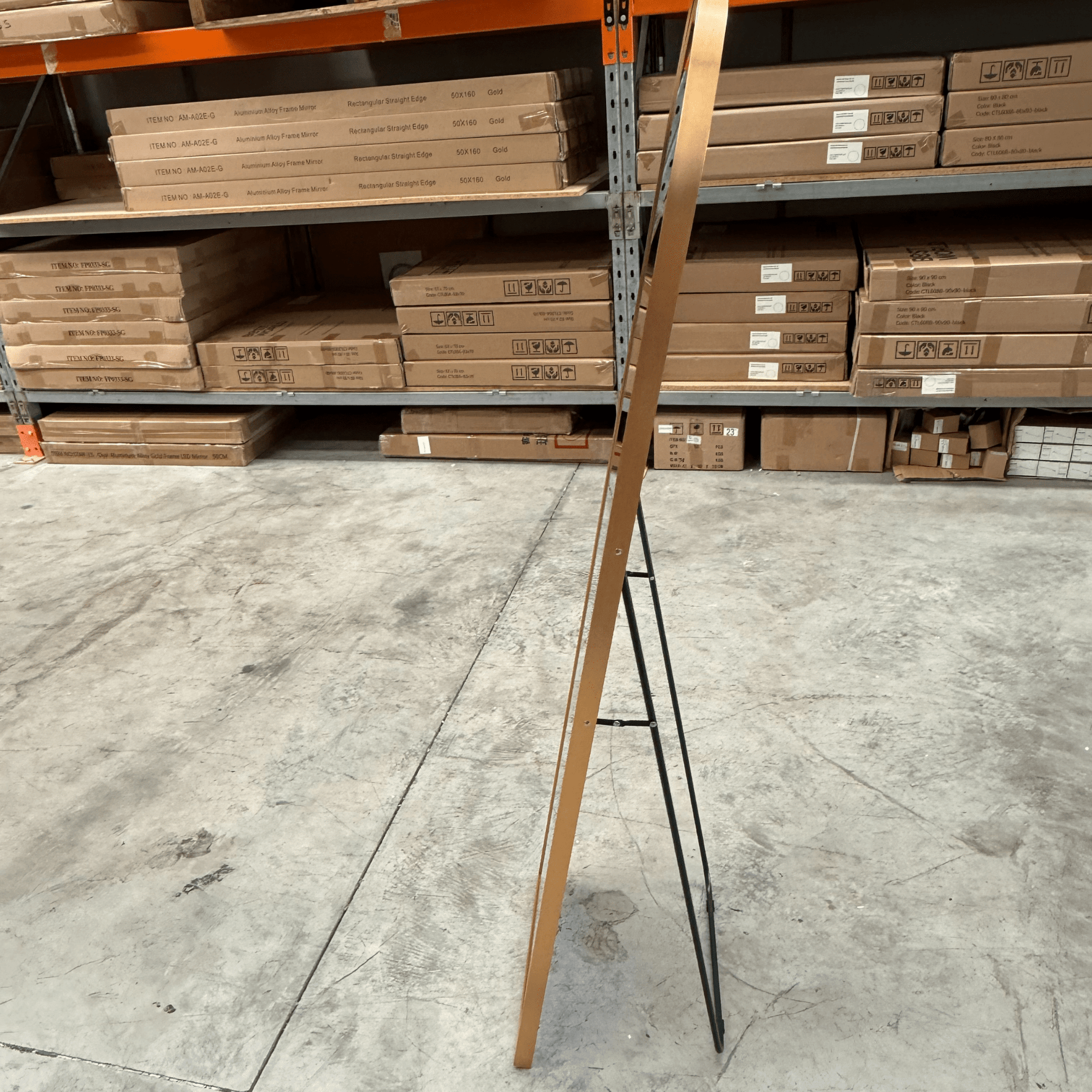 Rosie Rose Gold Arched Full Length Mirror Freestanding 40cm x 150cm