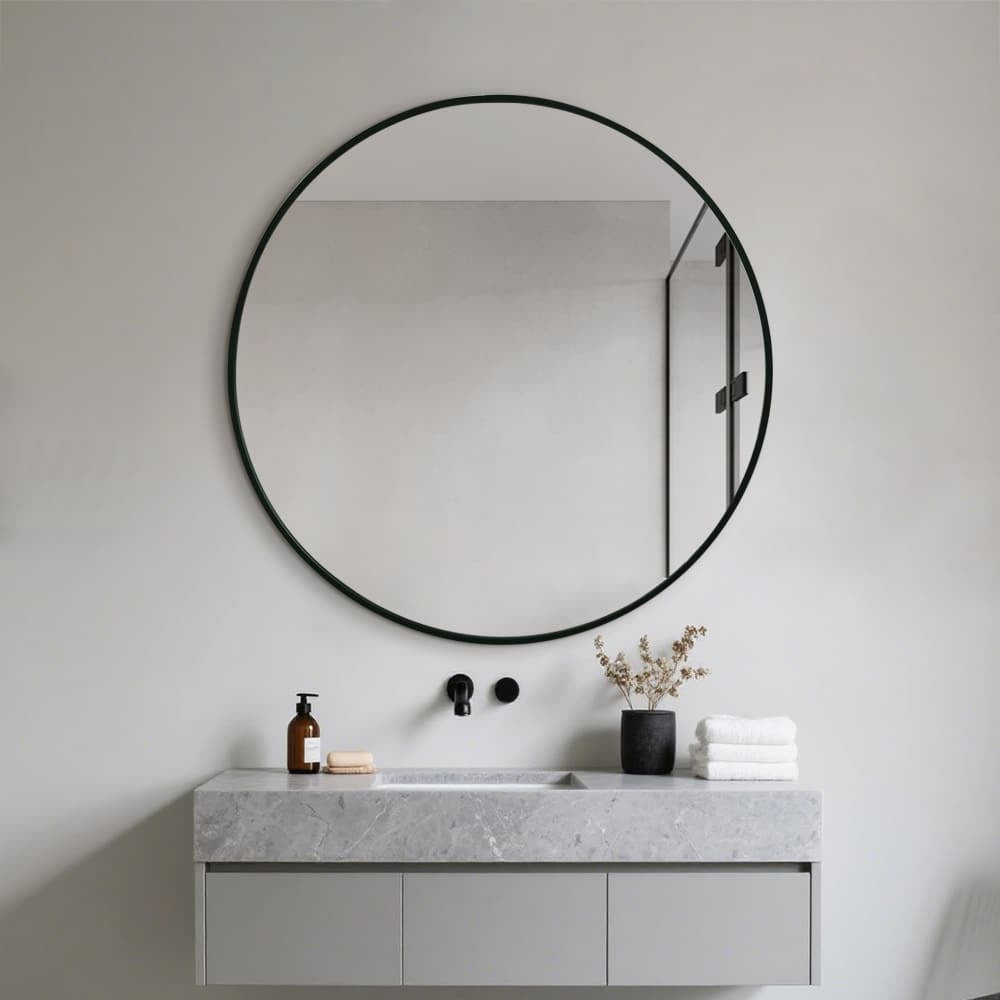 Grace Black Framed Classic Round 80cm