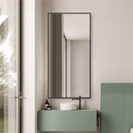 Genevieve Black Rectangular Wall Mirror