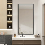 Genevieve Black Rectangular Wall Mirror