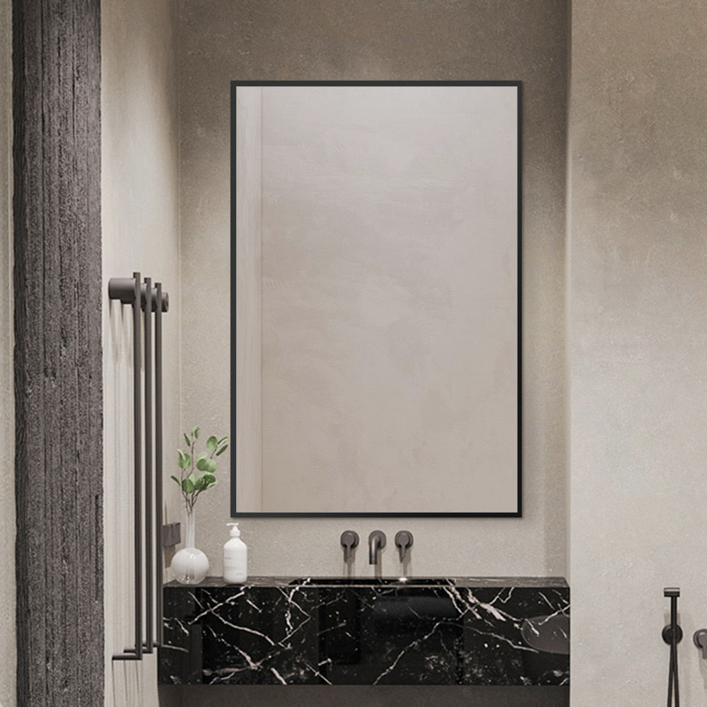 Genevieve Black Rectangular Wall Mirror