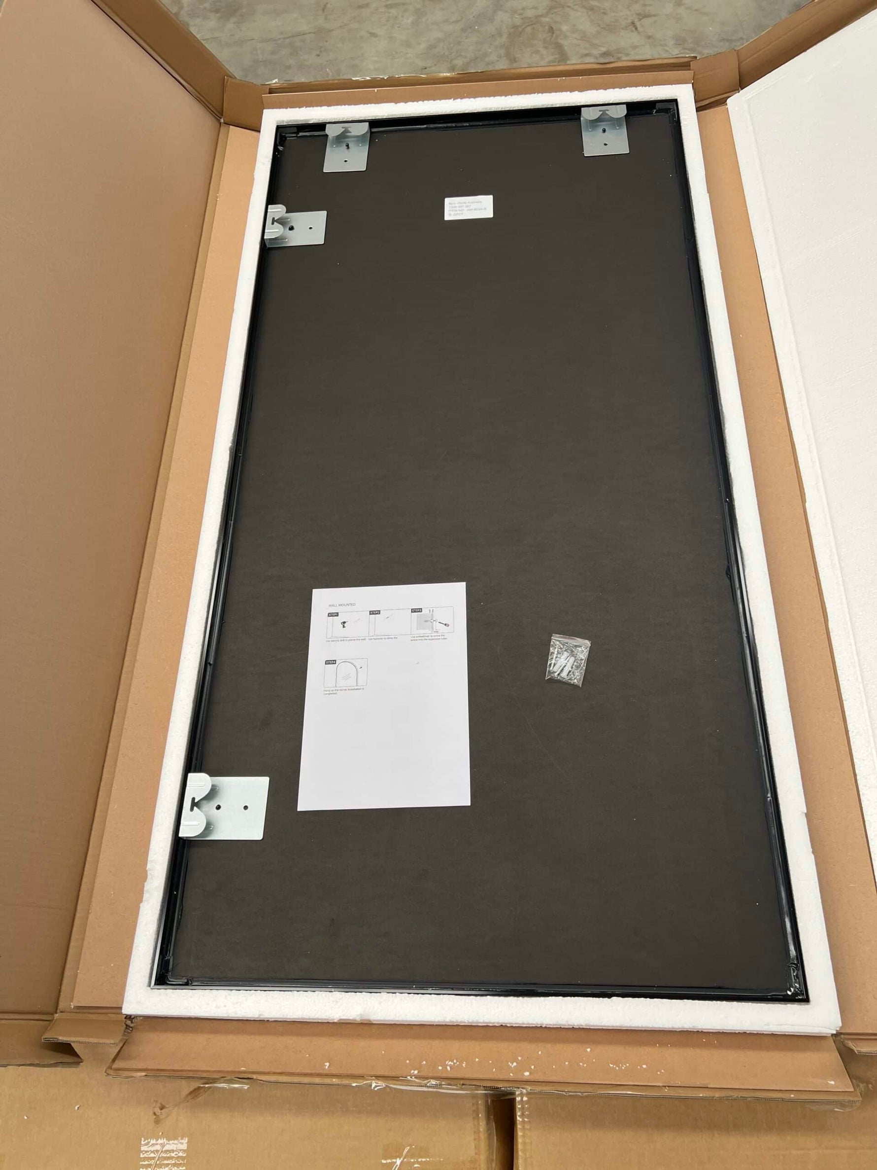Genevieve Black Rectangular Wall Mirror