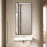 Hugo Long Rounded Modern Rectangular Wall Mirror