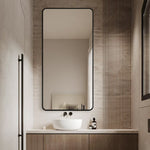 Hugo Long Rounded Modern Rectangular Wall Mirror