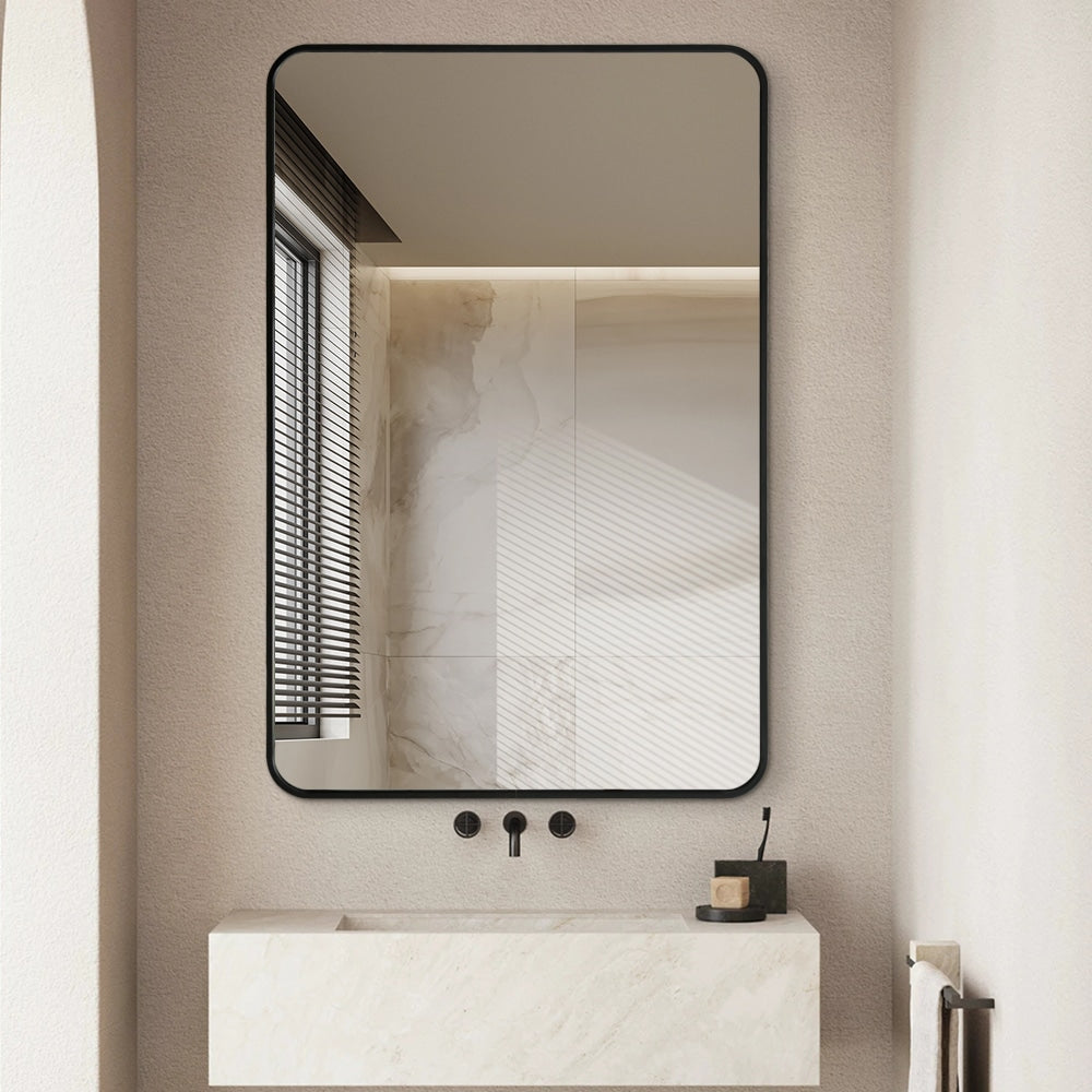 Hugo Long Rounded Modern Rectangular Wall Mirror 60cm x 90cm