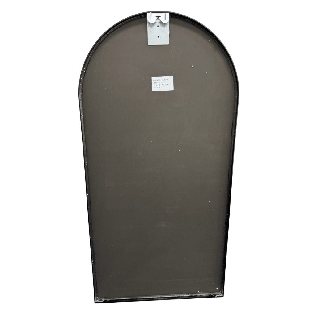 Mila Arched Wall Mirror Black Aluminium Alloy Frame 50cm x 100cm