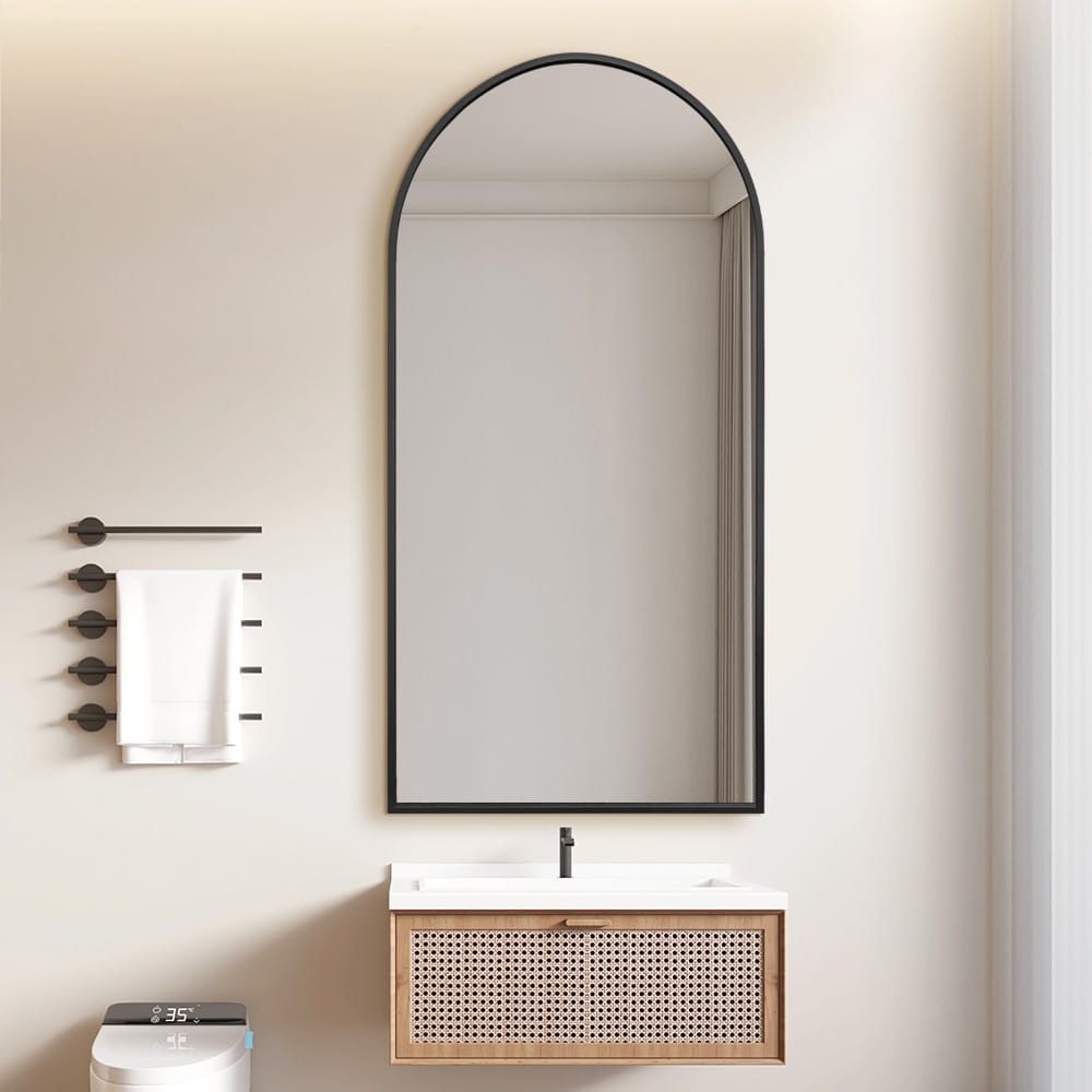 Mila Arched Wall Mirror Black Aluminium Alloy Frame