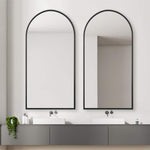 Mila Arched Wall Mirror Black Aluminium Alloy Frame