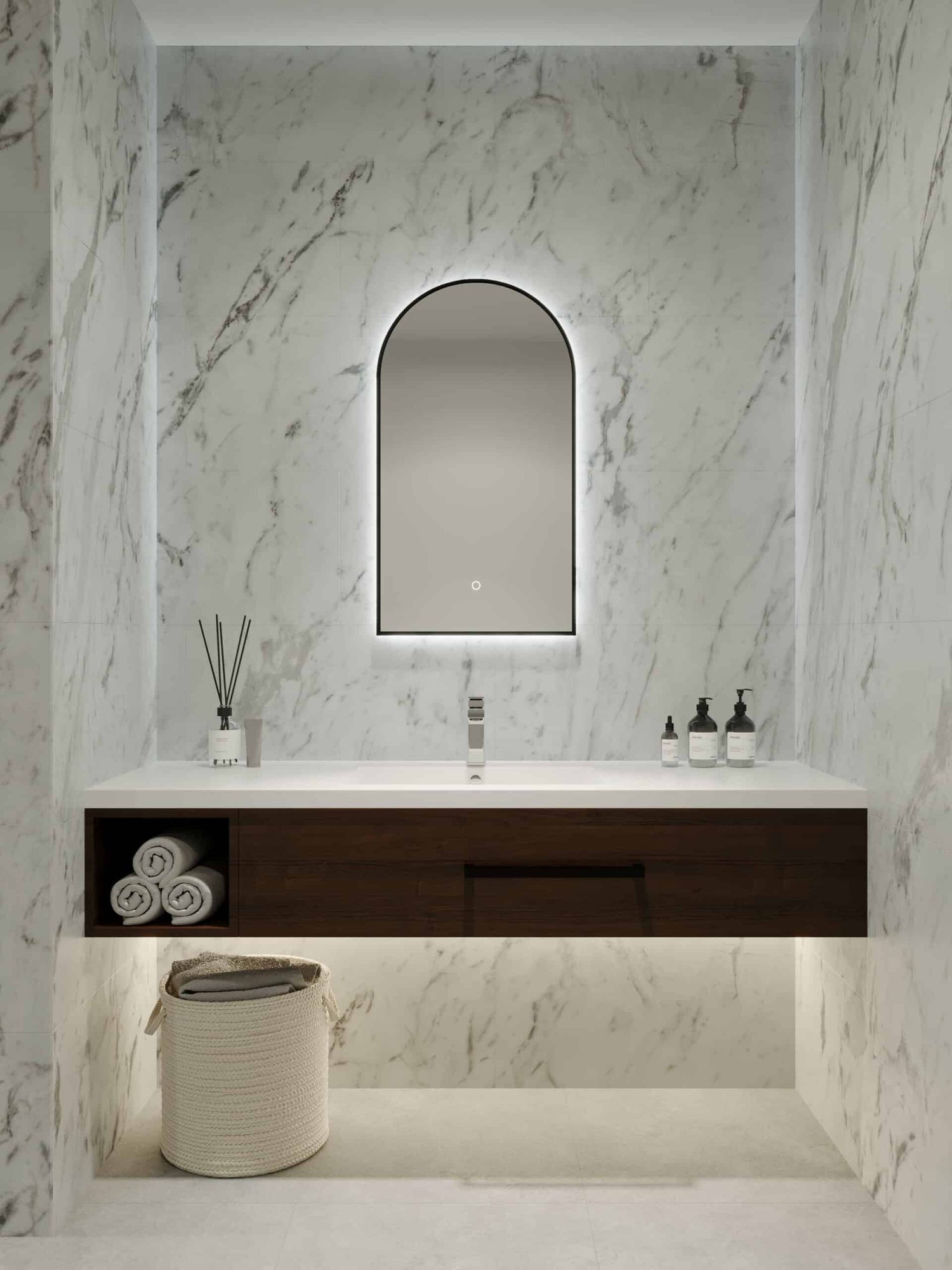 A-Series Framed Studio Arch LED Mirror 50cm x 90cm
