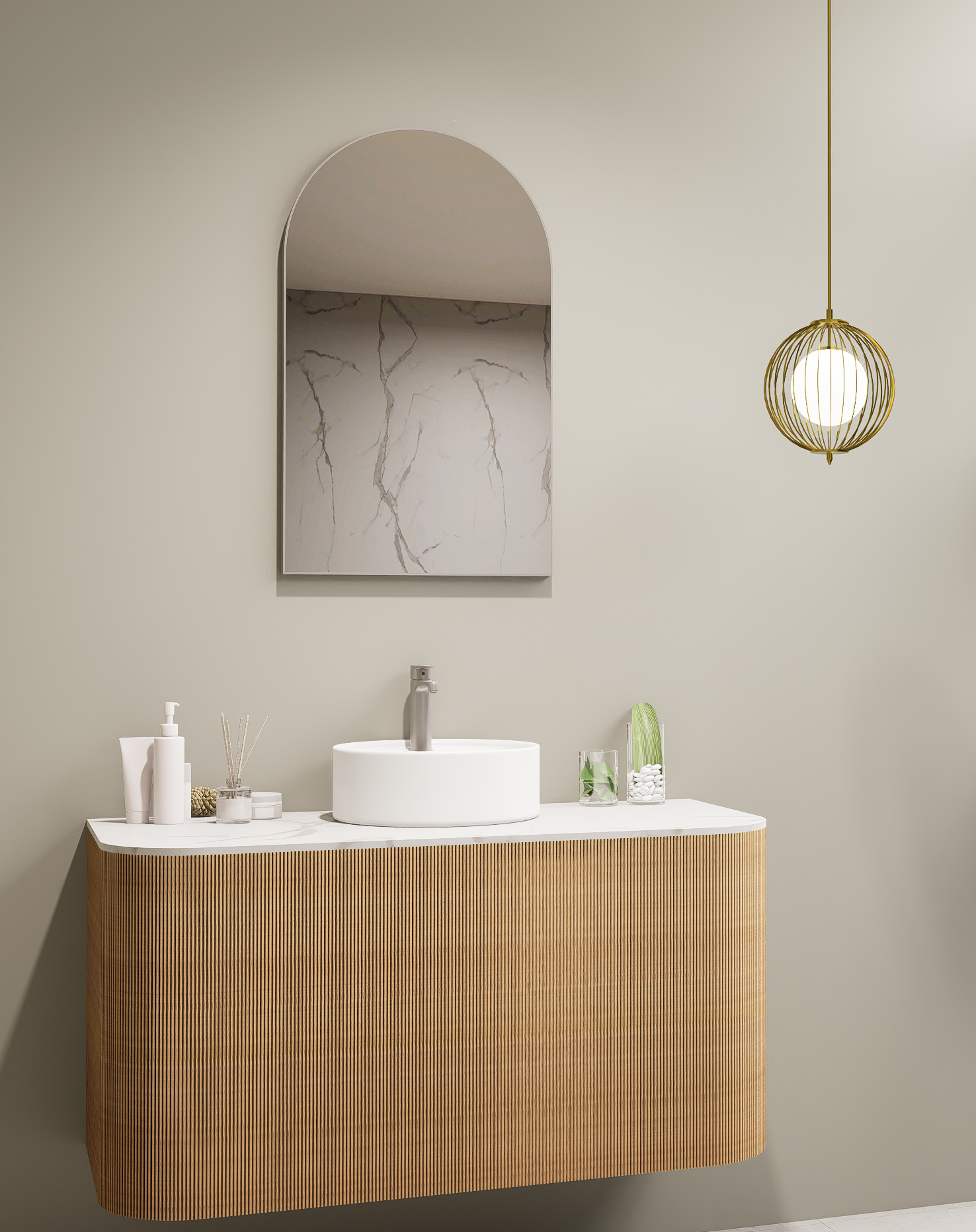 Lumixe Aura Framed Mirror Brushed Nickel