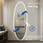 Aurora Modern Oval Glow LED Mirror 50cm × 150cm