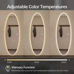 Aurora Modern Oval Glow LED Mirror 50cm × 150cm