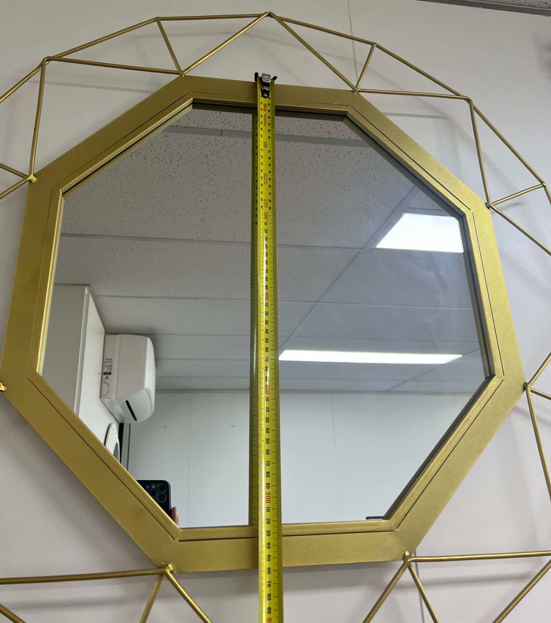 Sadie Geometric Round Wall Mirror 80cm x 80cm
