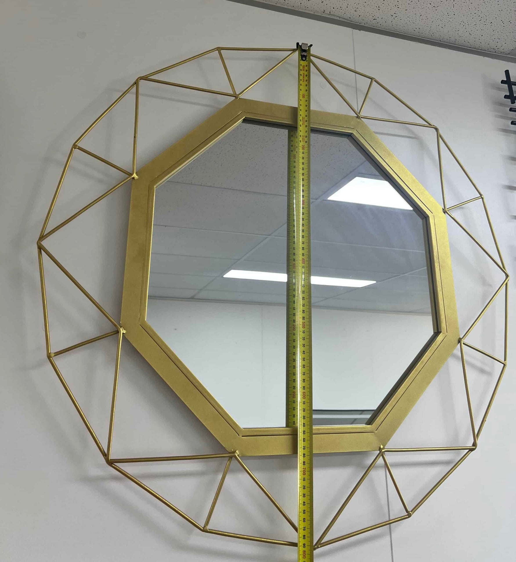 Sadie Geometric Round Wall Mirror 80cm x 80cm