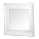Bateman Wall Mirror White White decorative frame on a white background