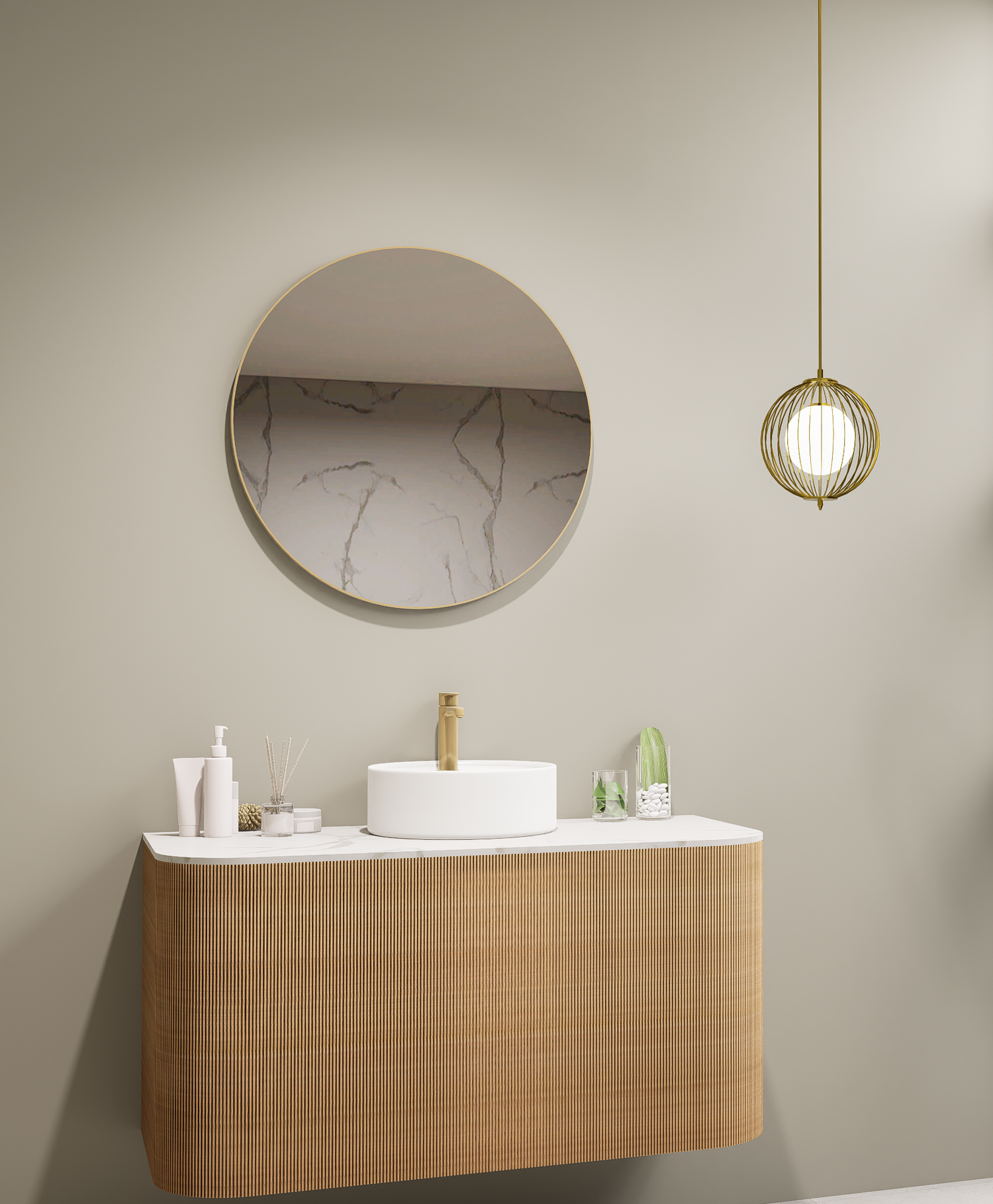 Lumixe CIRCO Framed Bathroom Mirror