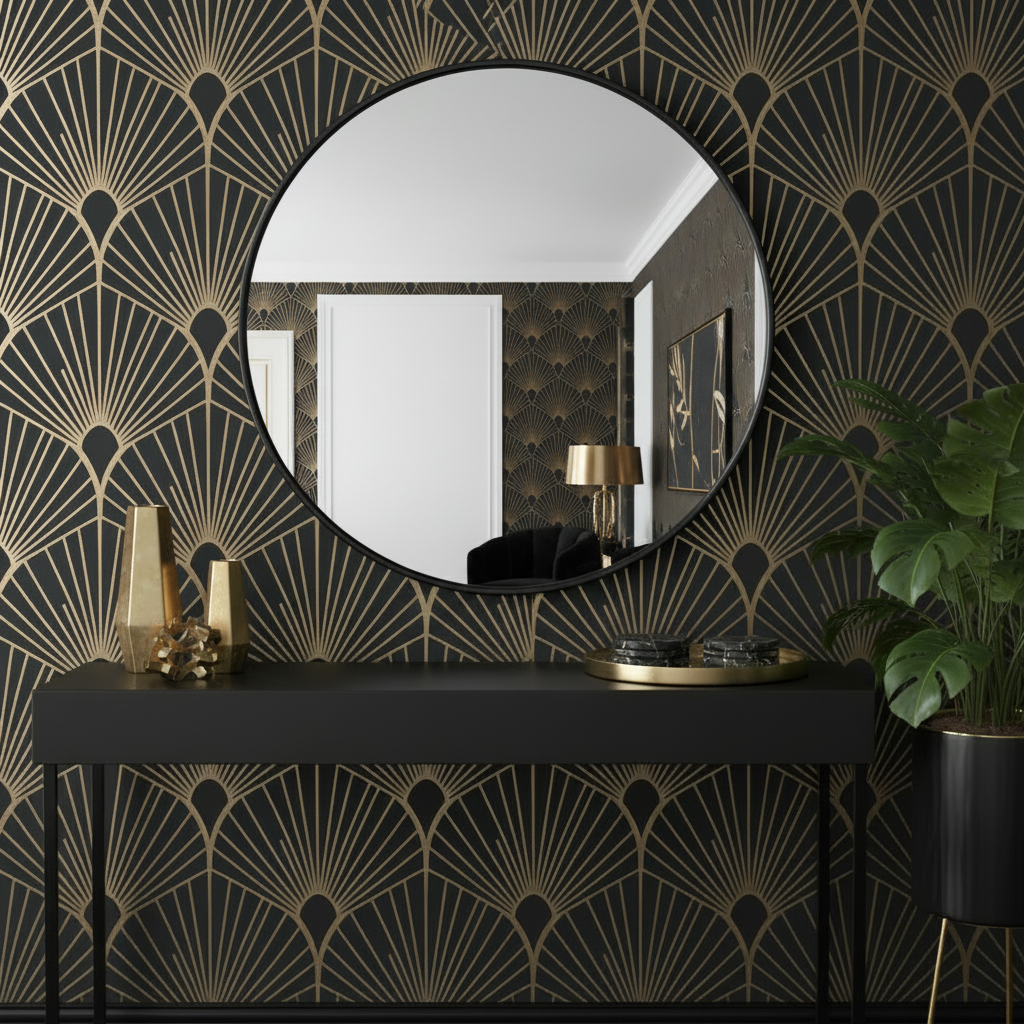 Coco Round Metal Wall Mirror