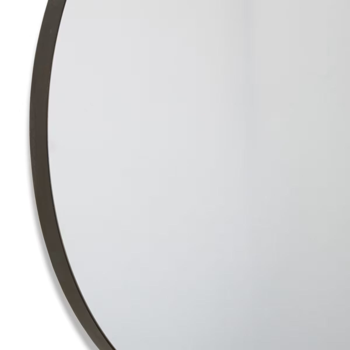 Coco Round Metal Wall Mirror Black