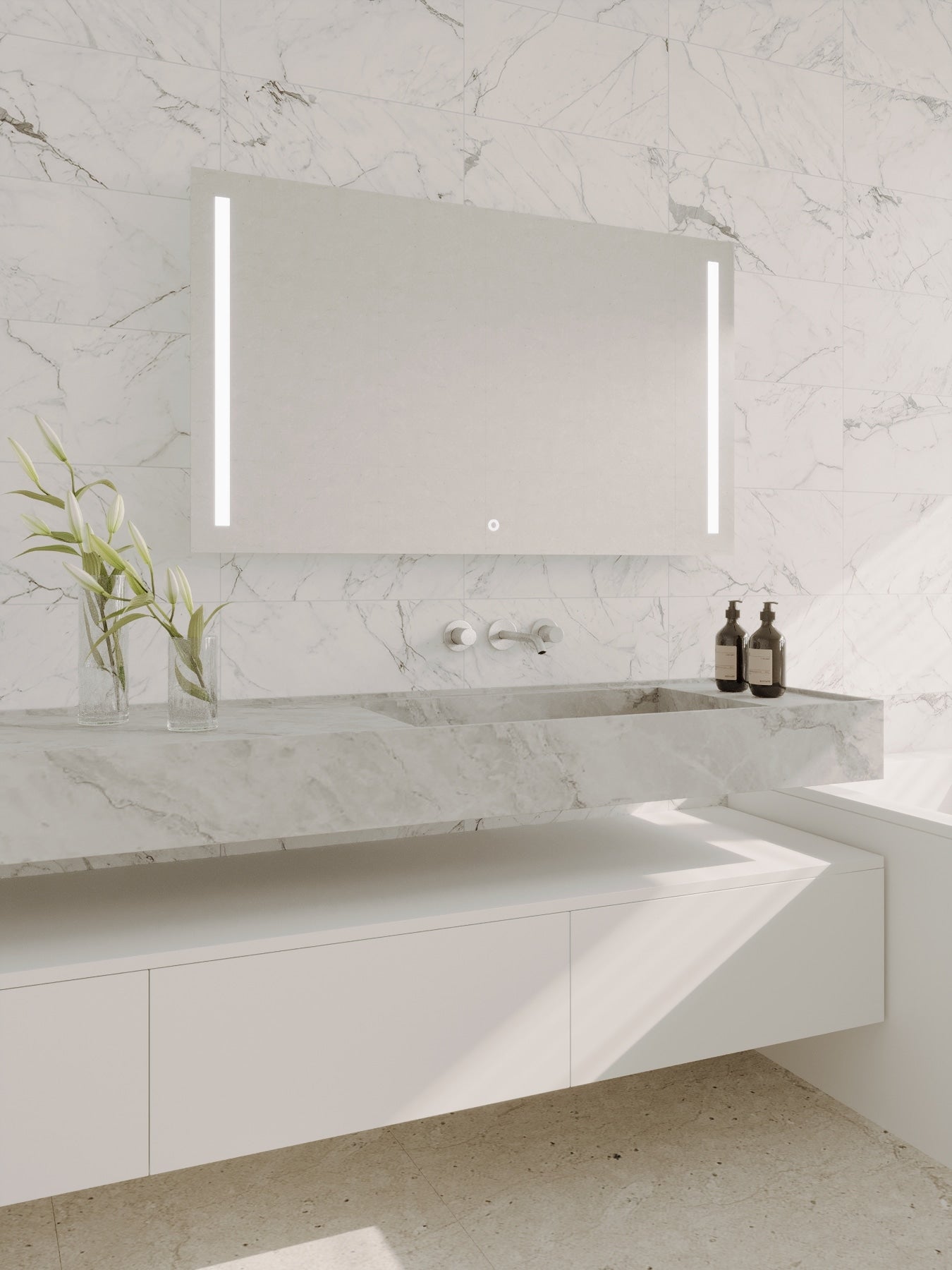 Duo Rectangle Frontlit LED Mirror