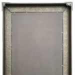 Metallic duct with textured surface on a white background
