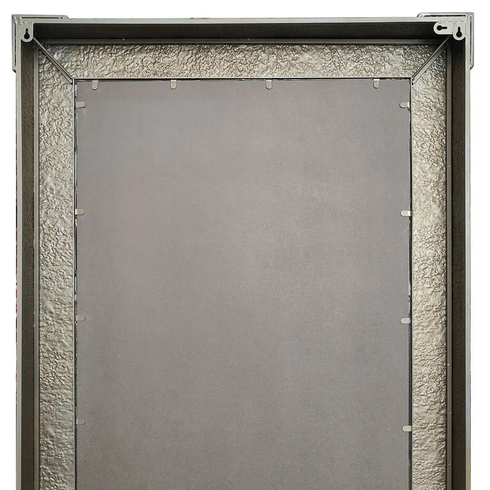Metallic duct with textured surface on a white background