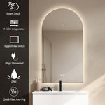 Elara Arch LED Mirror 90x50cm Frameless Backlit Design