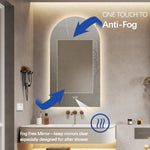 Elara Arch LED Mirror 90x50cm Frameless Backlit Design