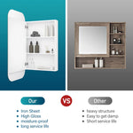 Elegant Showers Soft Rectangle Mirror Cabinet White AQC01-W-A+AQC01-W-B
