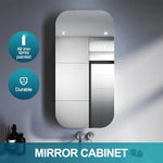 Elegant Showers Soft Rectangle Mirror Cabinet White AQC01-W-A+AQC01-W-B
