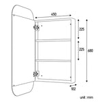 Elegant Showers Soft Rectangle Mirror Cabinet White AQC01-W-A+AQC01-W-B