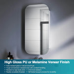 Elegant Showers Soft Rectangle Mirror Cabinet White AQC01-W-A+AQC01-W-B