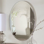 Alia Oval Wall Mirror Silver