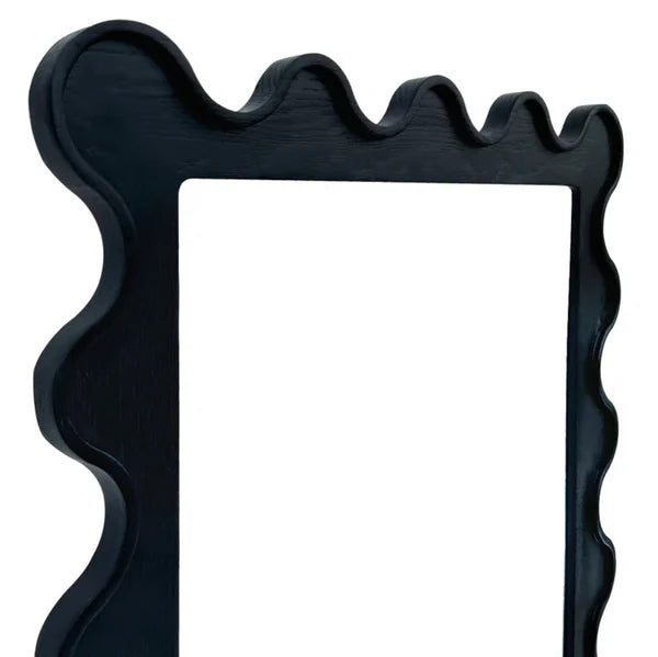 Interior Ave Freya Wavy Floor Mirror Black