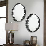 Georgia Black Round Wall Mirror 46cm x 46cm