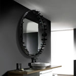 Georgia Black Round Wall Mirror 46cm x 46cm