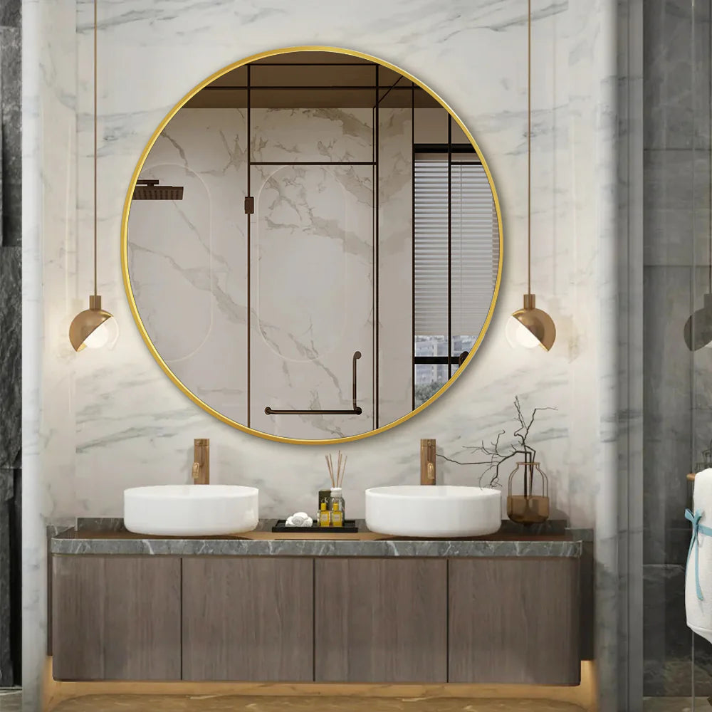 Harriet Modern Round Wall Mirror 100cm / 120cm