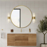 Harriet Modern Round Wall Mirror 100cm / 120cm